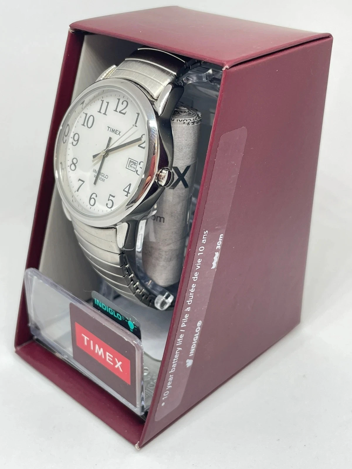 Reloj TIMEX Indigo, original nuevo con caja | Acero inoxidable, luz nocturna, modelo WR 30M – photo 3